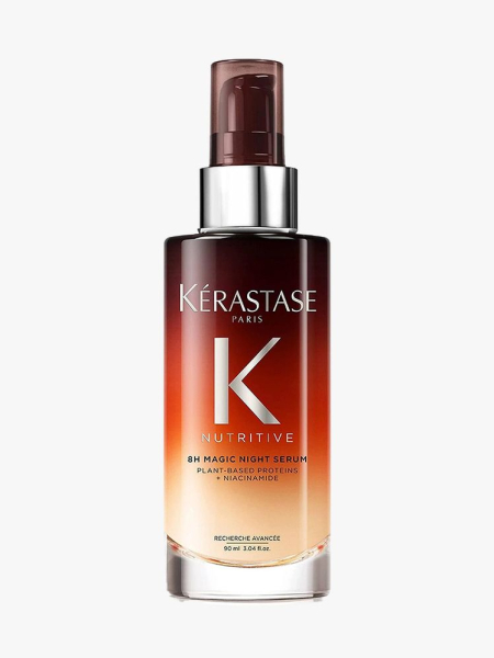Kérastase Nutritive 8H Magic Night Serum ombre orange bottle of serum on light gray background
